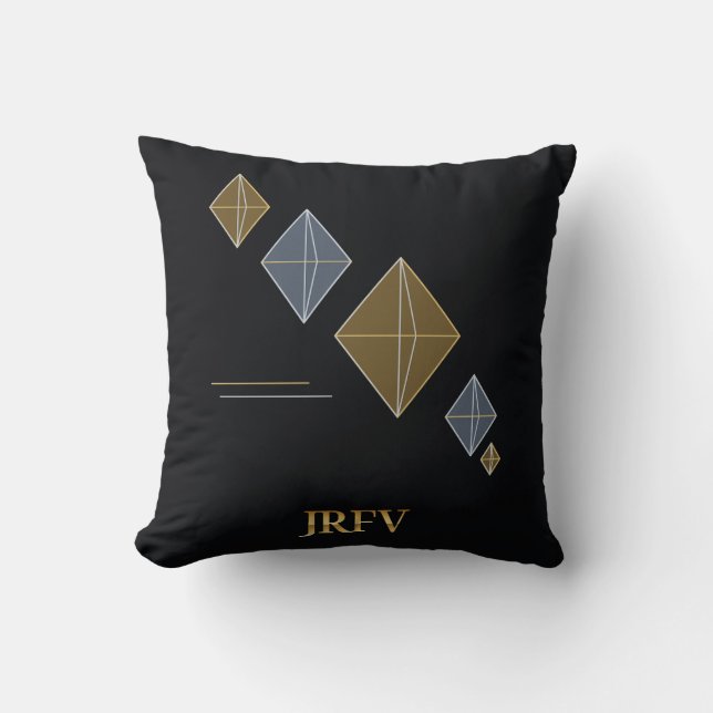 JRFV Prism Cascade Throw Pillow (Front)