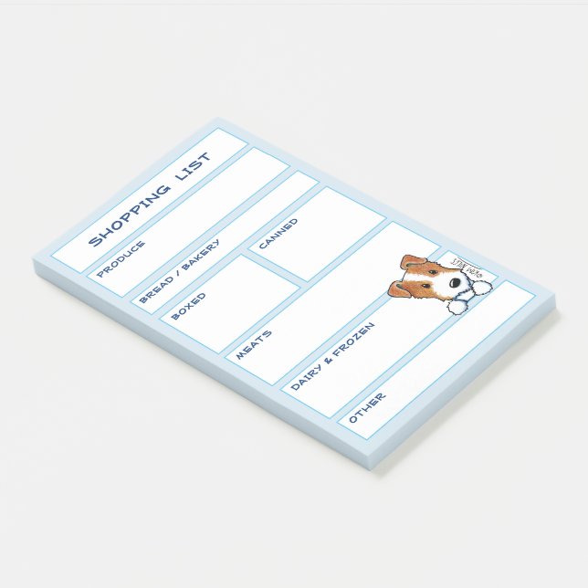 JRT Dog Grocery List Post-it Notes (Angled)