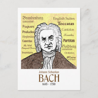 JS Bach postcard