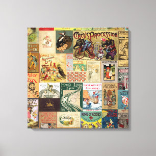 JSBC2 BOOK COVERS BOOKCOVERS COLLECTION COLORFUL A CANVAS PRINT