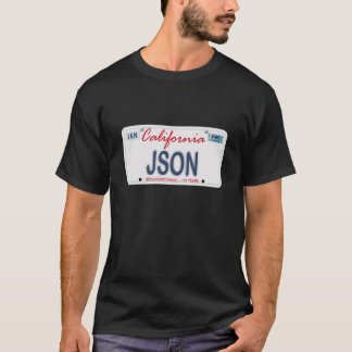JSON License Plate T-Shirt