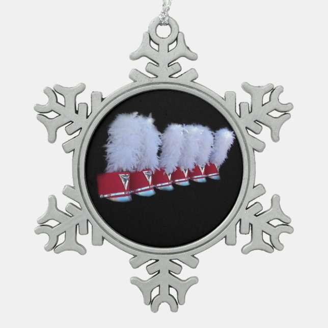 JSU SHAKO SNOWFLAKE PEWTER CHRISTMAS ORNAMENT (Front)