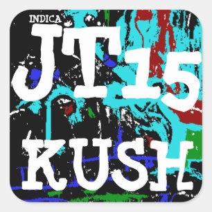 JT15 INDICA KUSH SQUARE STICKER