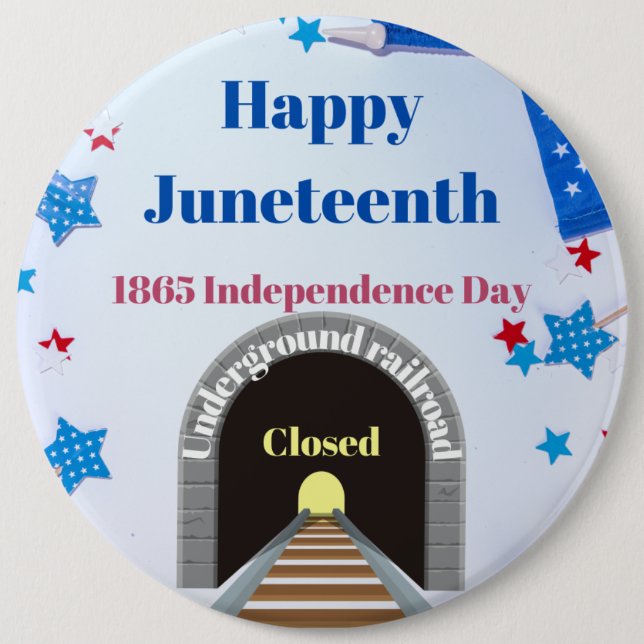 JT Independence Day 6 Inch Round Button (Front)