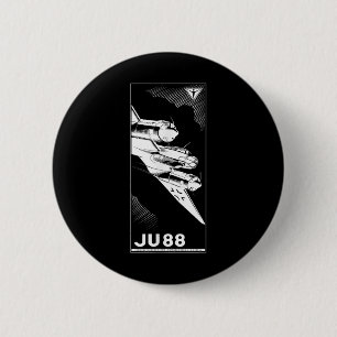 Ju 88 Ww2 German Plane Vintage 1941 Graphic 2 Inch Round Button