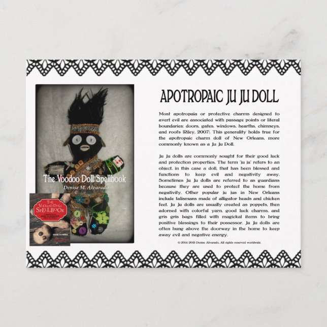 Ju Ju Doll from the Voodoo Doll Spellbook Postcard (Front)