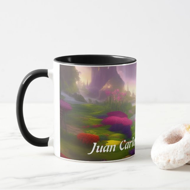 Juan Carlos' Morning Tea Personalized Customizable Mug (With Donut)