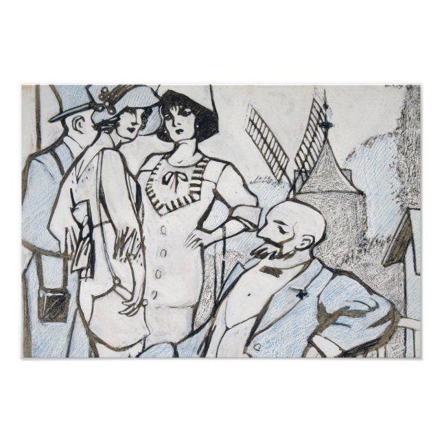 Juan Gris - Aux courses des Longchamps Photo Print (Front)