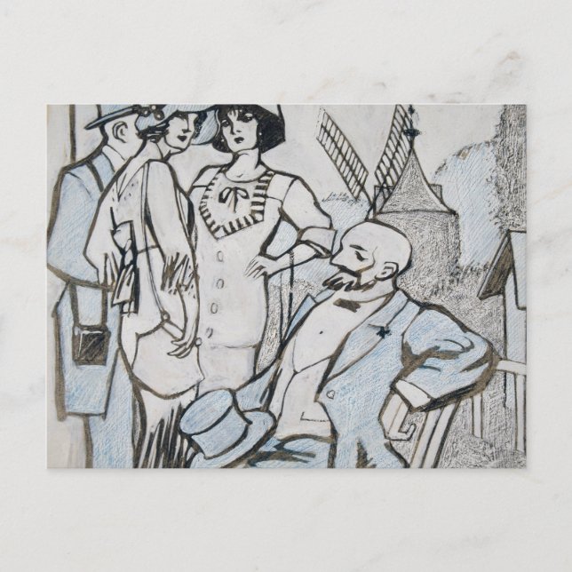 Juan Gris - Aux courses des Longchamps Postcard (Front)