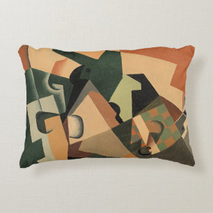 Juan Gris, Glass and Checkerboard, Accent Pillow