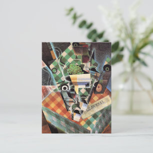 Juan Gris - Still Life with Checked Tablecloth Postcard