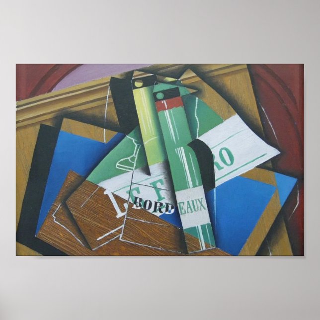 Juan Gris- The Bordeaux bottle Poster (Front)