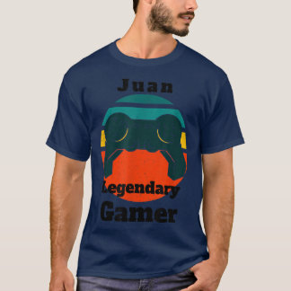 Juan Legendary Gamer Video Game Player Controller  T-Shirt
