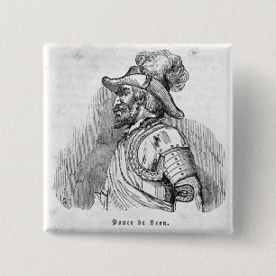 Juan Ponce de Leon 2 Inch Square Button