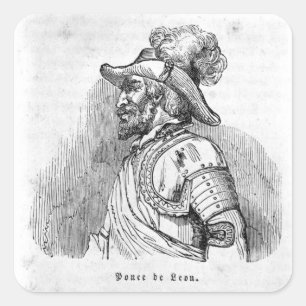 Juan Ponce de Leon Square Sticker