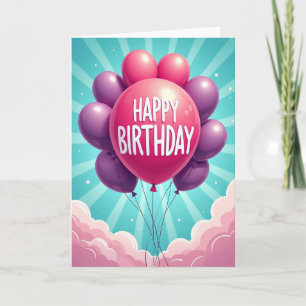 Jubilant Balloons Birthday Card
