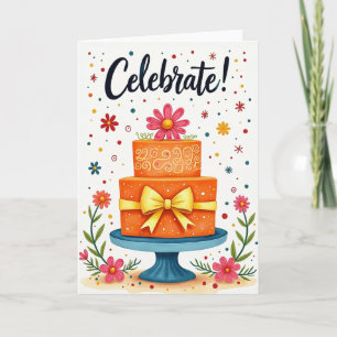 Jubilant Cake Birthday Card