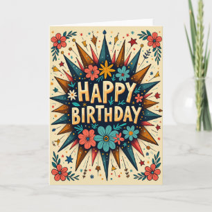 Jubilant Golden Burst Card