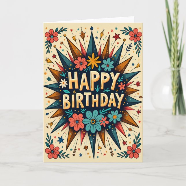 Jubilant Golden Burst Card (Front)