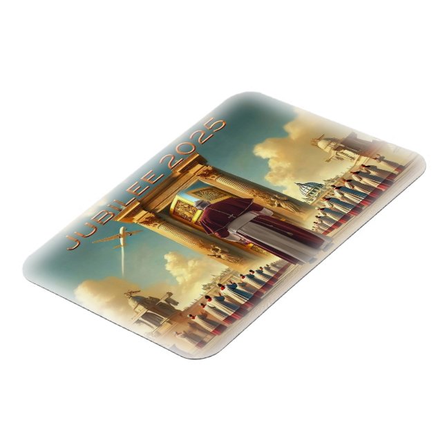 Jubilee 2025, Vatican, travel souvenir, gift idea. Magnet (Left Side)