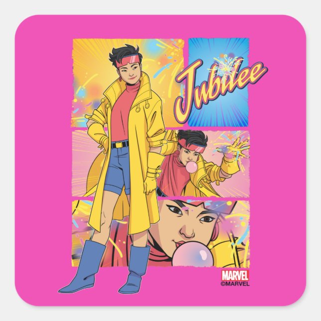 Jubilee Character Panel Graphic Square Sticker (Front)