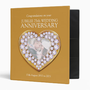 Jubilee mariage anniversaire 75e classeur photo