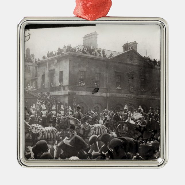 Jubilee Procession in Whitehall, 1887 Metal Ornament (Front)