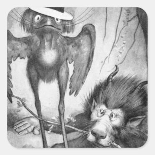 Jubjub Bird and the Bandersnatch Square Sticker