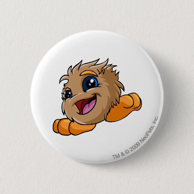 JubJub Brown 2 Inch Round Button (Front)