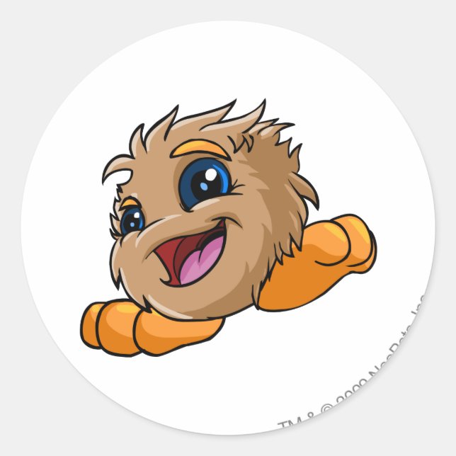 JubJub Brown Classic Round Sticker (Front)