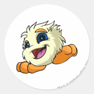 JubJub White Classic Round Sticker