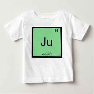 Judah Name Chemistry Element Periodic Table Baby T-Shirt