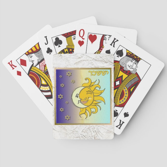 Judaica 12 Tribes Israel Issachar Playing Cards (Back)