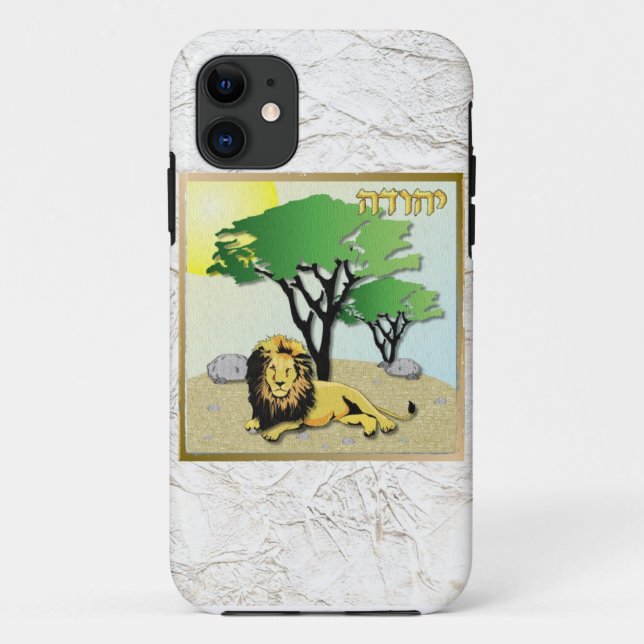 Judaica 12 Tribes Israel Judah Case-Mate iPhone Case (Back)
