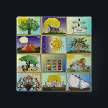 Judaica 12 Tribes of Israel Art 2 Inch Square Button<br><div class="desc">You are viewing The Lee Hiller Design Collection. Apparel,  Gifts & Collectibles  Lee Hiller Photography or Digital Art Collection. You can view her Nature photography at http://HikeOurPlanet.com/ and follow her hiking blog within Hot Springs National Park.</div>