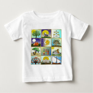 Judaica 12 Tribes of Israel Art Baby T-Shirt
