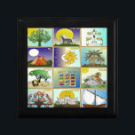 Judaica 12 Tribes of Israel Art Gift Box<br><div class="desc">You are viewing The Lee Hiller Design Collection. Apparel,  Gifts & Collectibles  Lee Hiller Photography or Digital Art Collection. You can view her Nature photography at http://HikeOurPlanet.com/ and follow her hiking blog within Hot Springs National Park.</div>