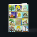 Judaica 12 Tribes Of Israel Art Panels Card<br><div class="desc">You are viewing The Lee Hiller Design Collection. Apparel,  Gifts & Collectibles Lee Hiller Photography or Digital Art Collection. You can view her Nature photography at http://HikeOurPlanet.com/ and follow her hiking blog within Hot Springs National Park.</div>