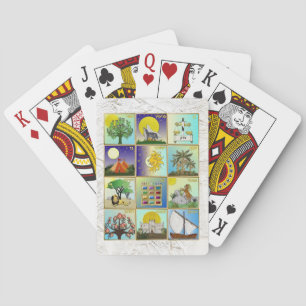 Judaica 12 Tribes Of Israel Art Panels Playing Cards