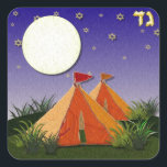 Judaica 12 Tribes Of Israel Gad Square Sticker<br><div class="desc">You are viewing The Lee Hiller Designs Collection of Home and Office Decor,  Apparel,  Gifts and Collectibles. The Designs include Lee Hiller Photography and Mixed Media Digital Art Collection. You can view her Nature photography at http://HikeOurPlanet.com/ and follow her hiking blog within Hot Springs National Park.</div>