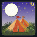 Judaica 12 Tribes Of Israel Gad Square Sticker<br><div class="desc">You are viewing The Lee Hiller Designs Collection of Home and Office Decor,  Apparel,  Gifts and Collectibles. The Designs include Lee Hiller Photography and Mixed Media Digital Art Collection. You can view her Nature photography at http://HikeOurPlanet.com/ and follow her hiking blog within Hot Springs National Park.</div>