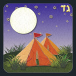 Judaica 12 Tribes Of Israel Gad Square Sticker<br><div class="desc">You are viewing The Lee Hiller Designs Collection of Home and Office Decor,  Apparel,  Gifts and Collectibles. The Designs include Lee Hiller Photography and Mixed Media Digital Art Collection. You can view her Nature photography at http://HikeOurPlanet.com/ and follow her hiking blog within Hot Springs National Park.</div>