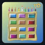 Judaica 12 Tribes Of Israel Levi Square Sticker<br><div class="desc">You are viewing The Lee Hiller Designs Collection of Home and Office Decor,  Apparel,  Gifts and Collectibles. The Designs include Lee Hiller Photography and Mixed Media Digital Art Collection. You can view her Nature photography at http://HikeOurPlanet.com/ and follow her hiking blog within Hot Springs National Park.</div>