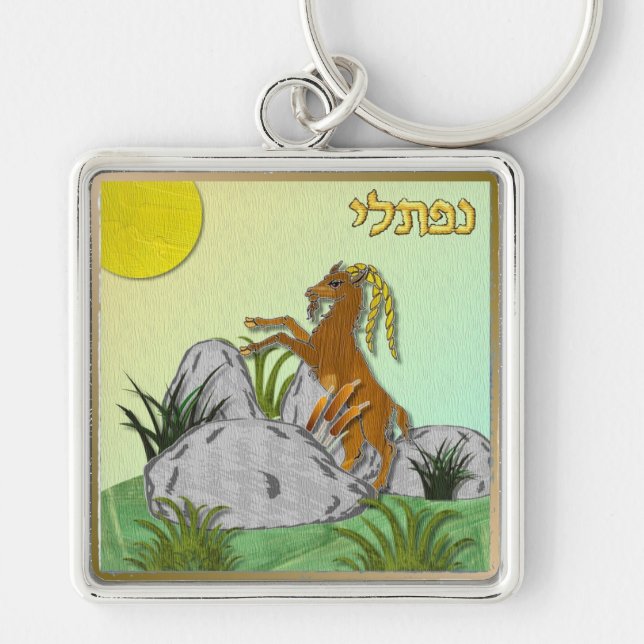 Judaica 12 Tribes Of Israel Naphtali Keychain (Front)
