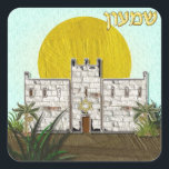 Judaica 12 Tribes Of Israel Simeon Square Sticker<br><div class="desc">You are viewing The Lee Hiller Design Collection. Apparel,  Gifts & Collectibles Lee Hiller Photography or Digital Art Collection. You can view her Nature photography at http://HikeOurPlanet.com/ and follow her hiking blog within Hot Springs National Park.</div>