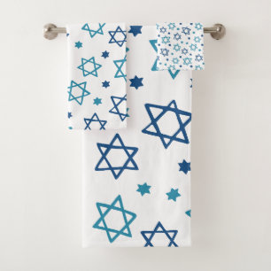 Judaica - Bathroom Set Towels - Jewish Stars Gifts