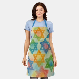 Judaica Gifts - Customizable Aprons - Jewish Stars