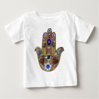 Judaica Hamsa Hearts Flowers Opal Art Print