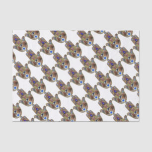 Judaica Hamsa Hearts Flowers Opal Art Print Tissue Paper