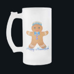 Judaica Hanukkah Gingerbread Man Menorah Frosted Glass Beer Mug<br><div class="desc">You are viewing The Lee Hiller Photography Art and Designs Collection of Home and Office Decor,  Apparel,  Gifts and Collectibles. The Designs include Lee Hiller Photography and Mixed Media Digital Art Collection. You can view her Nature photography at http://HikeOurPlanet.com/ and follow her hiking blog within Hot Springs National Park.</div>